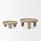 Homeroots Set of Two Gray And Natural Solid Wood Handmade Round Risers 609084 - alternate 8