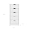 Homeroots 18" White Five Drawer Standard Chest 524961 - alternate 11