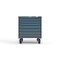 Strong Hold 7 drawer cabinet - (3x 2in, 4x 3in) - Blue accents - Electronic Lock S3036-PCRAS-0703FS - alternate 1