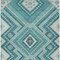 Homeroots 5' X 8' Teal Blue And Ivory Tribal Washable Indoor Outdoor Area Rug 598155 - alternate 7