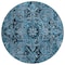 Homeroots 8' Gray Round Oriental Washable Indoor Outdoor Area Rug 563750 - alternate 6