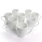 Elama Amie 8 Piece 12 Ounce Porcelain Mug Set in White EL-AMIE - alternate 5