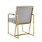 Homeroots Set of Two Tufted Gray And Gold Upholstered Faux Leather Dining Arm Chairs 545060 - alternate 6