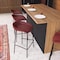 Leisuremod Servos Barstool with Upholstered Faux Leather Seat and Powder Coated Iron Frame, Bordeaux, 2PK SSBL-18BOR2 - alternate 5