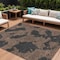Homeroots 9' X 12' Chocolate And Charcoal Abstract Washable Indoor Outdoor Area Rug 614525 - alternate 1