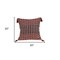 Homeroots 20" Red and Black Cotton Throw Pillow with Tassels 529208 - alternate 6