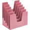 Acrimet 5 Section Incline File Sorter Desk Organizer Rack for Office Desktop Plastic Solid Pink 225.7 - alternate 1