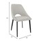 Leisuremod Amalfi Modern Dining Chair - Upholstered Accent Side Chair, Metal Legs, 4PK AC48GR4 - alternate 6