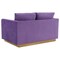 Leisuremod Nervo Upholstered Velvet Loveseat with Gold Frame, Purple NS55PU - alternate 3