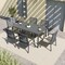 Leisuremod Marlin 78 in Aluminum Extendable Dining Table, 330 lb Capacity, Seats 8, Weatherproof MDT78BL - alternate 9