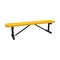 Leisure Craft 6' Standard Bench With No Back, Perforated Metal, Portable, Yellow B6XPP-PERF-YELLOW - alternate 1