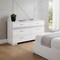 Homeroots 63" White High Gloss Manufactured Wood Eight Drawer Double Dresser 490494 - alternate 4