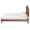 Baxton Studio Aithan Mid-Century Walnut Brown Wood and Rattan King Size Platform Bed 247-12667-9409-ZORO - alternate 6