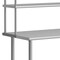Flash Furniture Reese Work Table, 18 Gauge Stainless Steel Top Shelf and Double Overshelves and Undershelf NH-WT-2460-OSH-GG - alternate 6