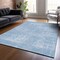 Homeroots 5' X 8' Navy Blue And Sky Blue Abstract Washable Indoor Outdoor Area Rug 588769 - alternate 6