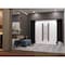 Vdomdoors Aluminum Double Doors Dekton 0163 Venezia Noce 2 Sidelights Entry Door Painted (W100xH80) Left hand DEKTON0163DEXD-VEN-W14+72+14xH80-LH-O - alternate 3