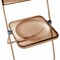 Leisuremod Lawrence Acrylic Folding Chair with Gold Metal Frame, Tangerine, 2PK LFG19OR2 - alternate 6