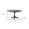 Homeroots 54" Brown Rounded Solid Wood Pedestal Base Dining Table 380460 - alternate 5
