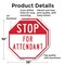 Signmission Stop For Attendant, 10 inch X 10 inch, Aluminum Metal Signs, 2PK OC-A-2PACK-10-208 - alternate 4