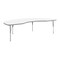 Flash Furniture Wren 96 in x 48 in Kidney Adjustable Height Activity Table, Thermal Laminate Top, Short Legs, White XU-A4896-KIDNY-WHT-T-P-GG - alternate 1