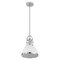 Jonathan Y Homer 10" 1-Light Modern Industrial Metal LED Dome Pendant, White/Chrome JYL9535C - alternate 7