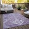 Homeroots 3' X 5' Lavender Plum And Ivory Medallion Washable Indoor Outdoor Area Rug 589044 - alternate 7