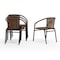Flash Furniture Lila  Medium Brown Rattan Indoor-Outdoor Restaurant Stack Chair, PK4 4-TLH-037-DK-BN-GG - alternate 15