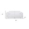 Homeroots 80" White Top Grain Leather Reclining Metal USB Sofa 720382 - alternate 6