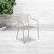 Flash Furniture Light Gray Steel Patio Arm Chair with Round Back, PK5 5-CO-3-SIL-GG - alternate 5