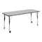 Flash Furniture Commercial Adjustable Height Rectangular Activity Table - Locking Casters-Gray XU-A2460-REC-GY-T-P-CAS-GG - alternate 1