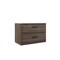 Homeroots 32" Dark Brown Wood Freestanding Bathroom Vanity With White Sink And Two Drawers 627383 - alternate 1