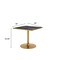 Homeroots 36" Black and Gold Faux Marble and Steel Pedestal Base Square Dining Table 720928 - alternate 4