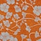 Homeroots 8' X 10' Orange And Gray Floral Washable Indoor Outdoor Area Rug 600033 - alternate 4
