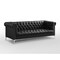 Homeroots 85" Black Faux Leather Manufactured Wood Sofa 543960 - alternate 6