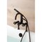 Kingston Brass 7" Center Deck-Mount Clawfoot Tub Faucet with Knurled Handle and Hand Shower, Oil Rubbed Bronze AE8405RKX - alternate 4