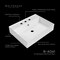 Whitehaus Collection 24 in Rectangular Wall Mount Basin with Single Faucet Drilling and Overflow B-AG61-1H - alternate 5
