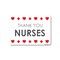 Signmission Public Safety, 5" Height, Decal, 5" x 3.5", Thank You Nurses 2, Thank You Nurses 2 OS-NS-D-35-25422 - alternate 1