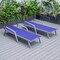 Leisuremod Marlin Patio Chaise Lounge Chair with Armrests in Grey Aluminum Frame, Navy Blue, 2PK MLAGR-77NBU2 - alternate 7