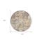 Homeroots 8' Lavender Gold And Beige Round Abstract Washable Indoor Outdoor Area Rug 597982 - alternate 6