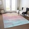 Homeroots 3' X 5' Salmon And Beige Abstract Washable Indoor Outdoor Area Rug 610961 - alternate 6