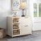 Homeroots 30" Antiqued White Distressed Wood Two Drawers Filing Cabinet 568316 - alternate 5
