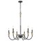 Z-Lite Claudelle 6-Light Chandelier, 32 in W, Matte Black + Modern Gold 4014-32MB-MGLD - alternate 6