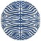 Homeroots 8' Navy Blue And Ivory Round Animal Print Washable Indoor Outdoor Area Rug 600632 - alternate 4