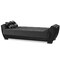 Homeroots 93" Dark Gray And Black Chenille And Faux Leather Sleeper Sofa And Toss Pillows With Brown Legs 607166 - alternate 7