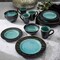 Gibson Elite Dragonstone 16 Piece Stoneware Reactive Glaze Dinnerware Set in Aqua 98998.16R - alternate 3