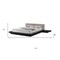 Homeroots Black and Gray Wood And Faux Leather Queen Bed Frame With Attached Nightstands 486240 - alternate 3