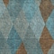 Homeroots 10' X 14' Teal Blue Aqua And Brown Argyle Washable Indoor Outdoor Area Rug 613740 - alternate 7