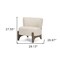 Homeroots 29" Cream and Dark Brown Upholstery and Solid Wood Slipper Chair 606009 - alternate 3