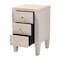Baxton Studio Leyna Modern Beige Faux Shagreen 3-Drawer End Table 251-13969-ZORO - alternate 8