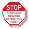 Signmission Stop Permission Required Beyond Thi, 6 inch X 6 inch, Vinyl Decal, 2PK OC-D-2PACK-6-293 - alternate 1